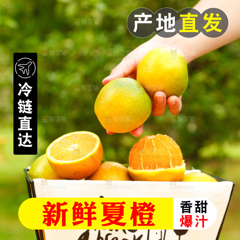 手里拿着橙子
