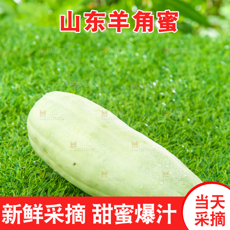绿草地上放着羊角蜜