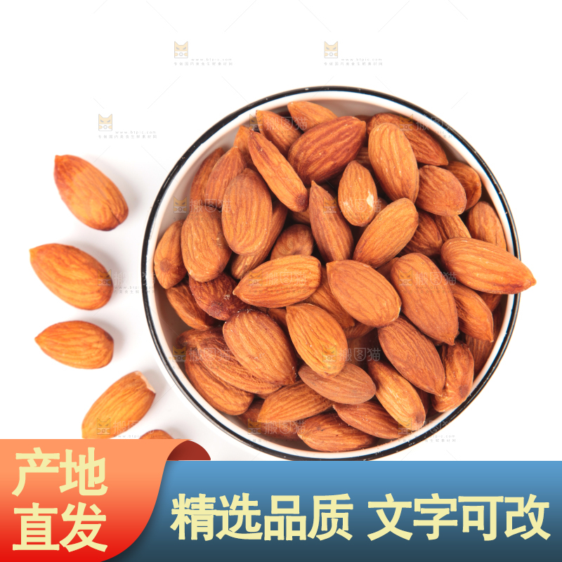 浅底上的坚果素材