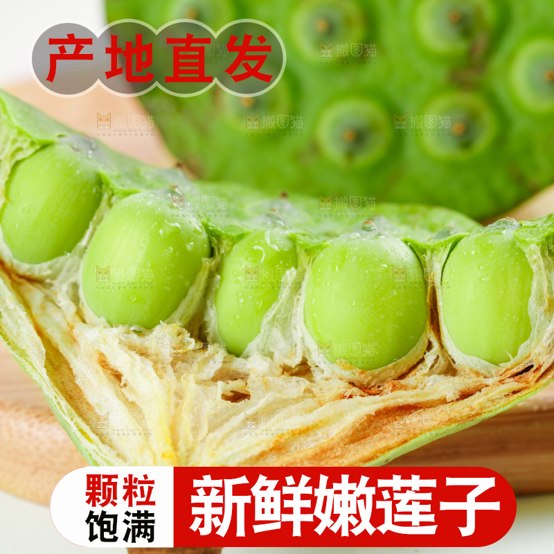 木底上摆放着莲蓬子
