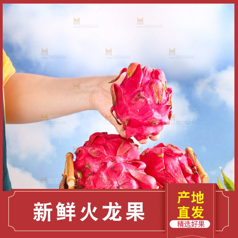 手里拿着火龙果