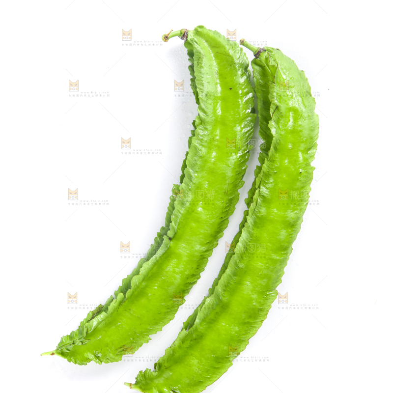 白底上摆放着四棱豆