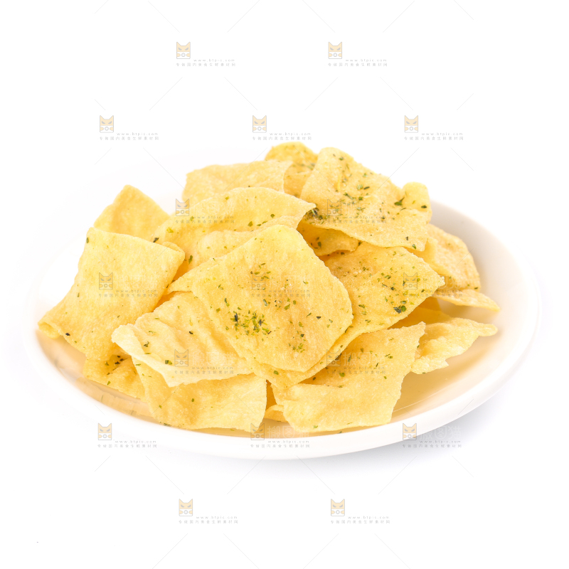 盘子里装着香酥脆片