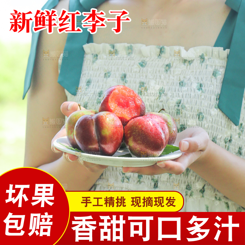 手里端着红肉李子