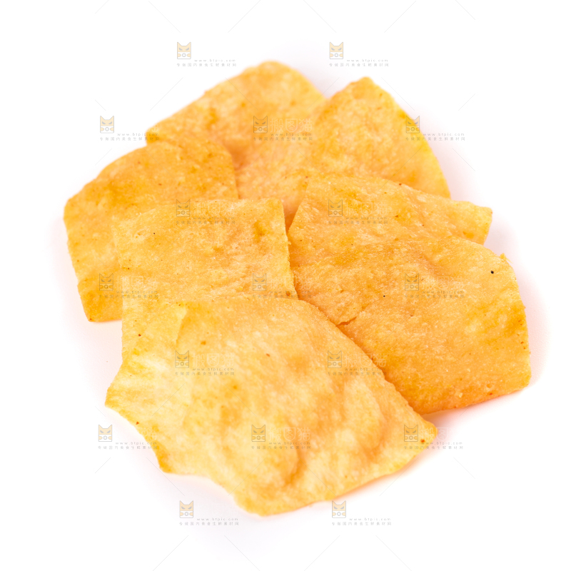 白底上摆放着山药薄片