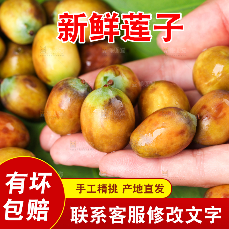 手里捧着莲子