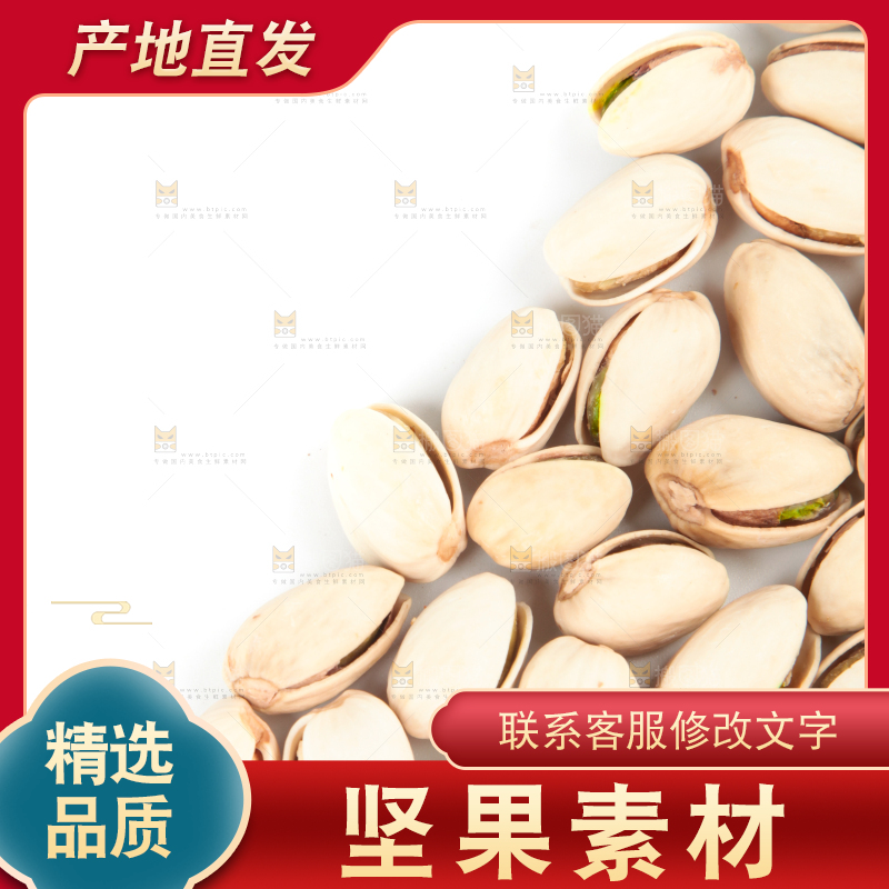 白底上的坚果素材