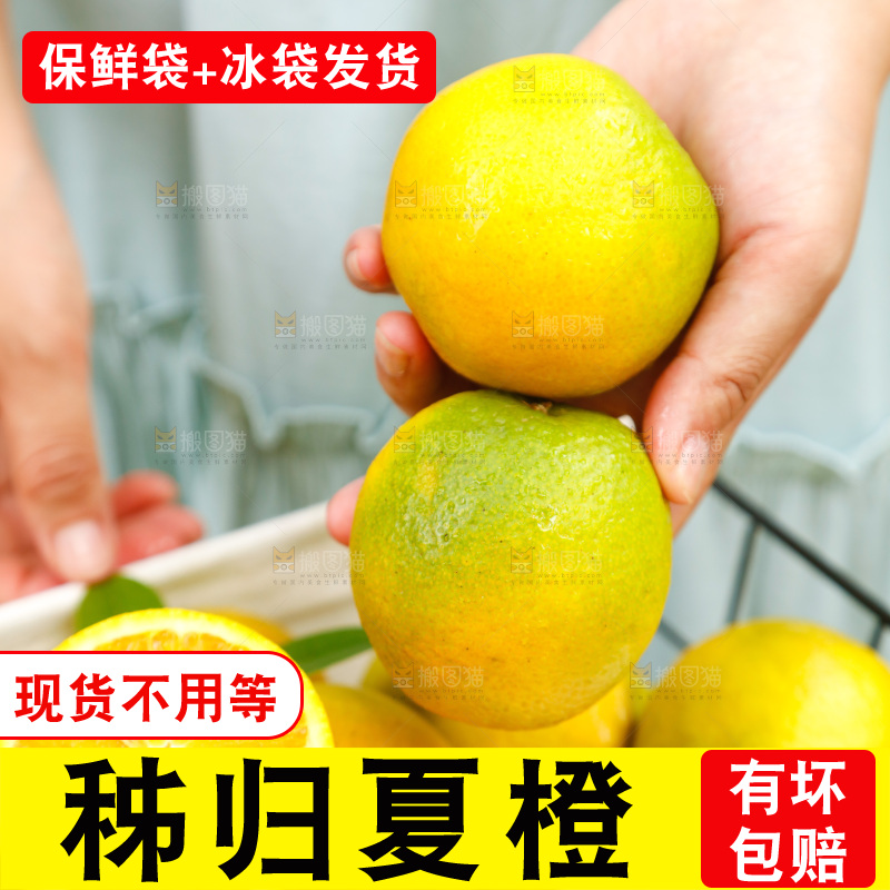 手里拿着橙子