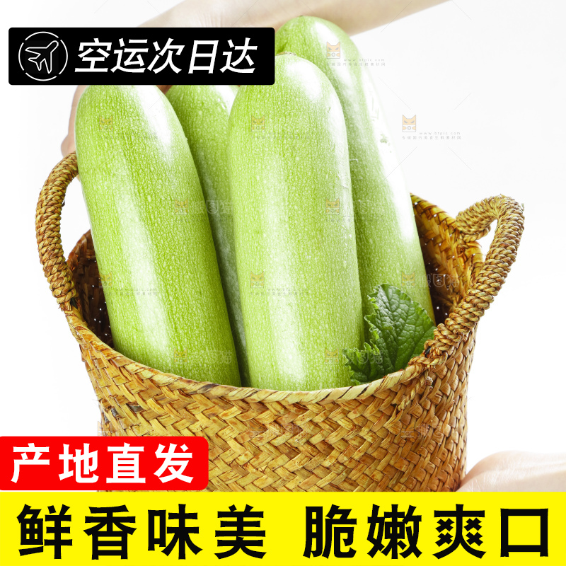 手里提着一篮西葫芦