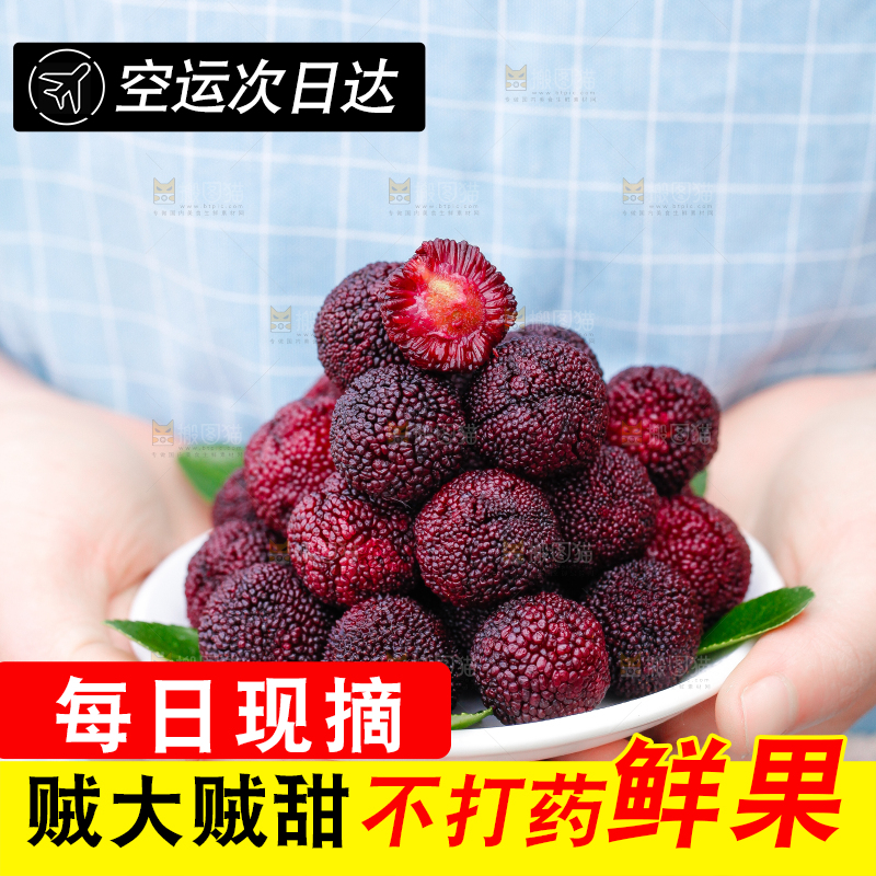 手里端着杨梅