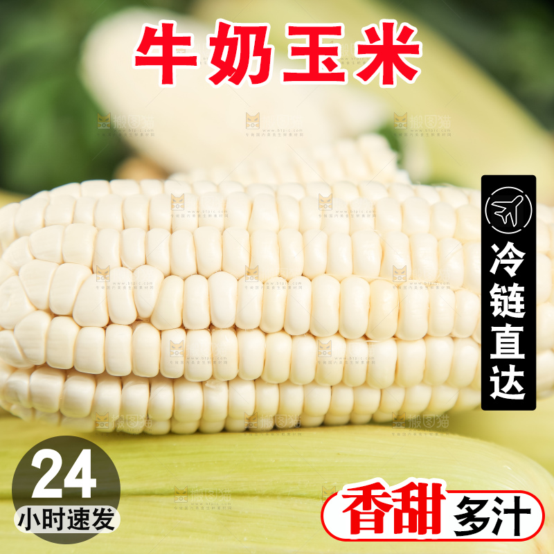 深底上放着漳州牛奶玉米