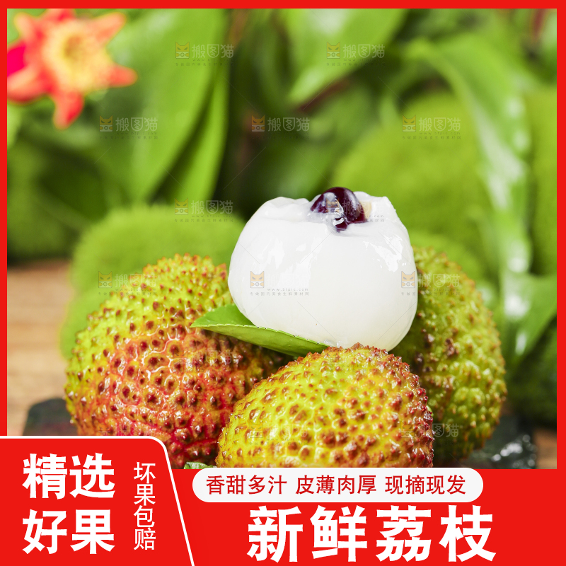 深底上放着妃子笑荔枝