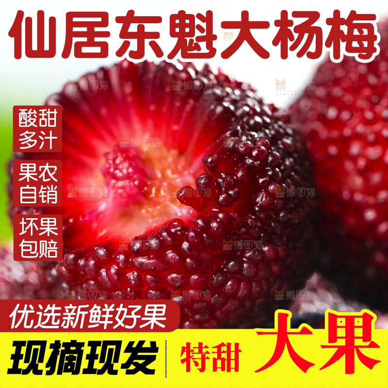 碟子里装着杨梅