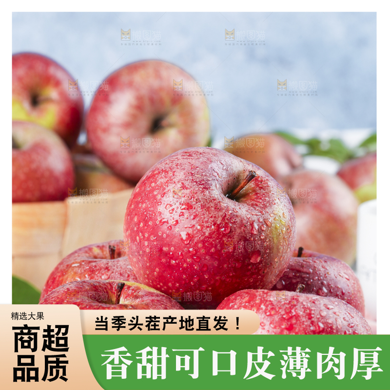 浅底上摆放着秦冠苹果