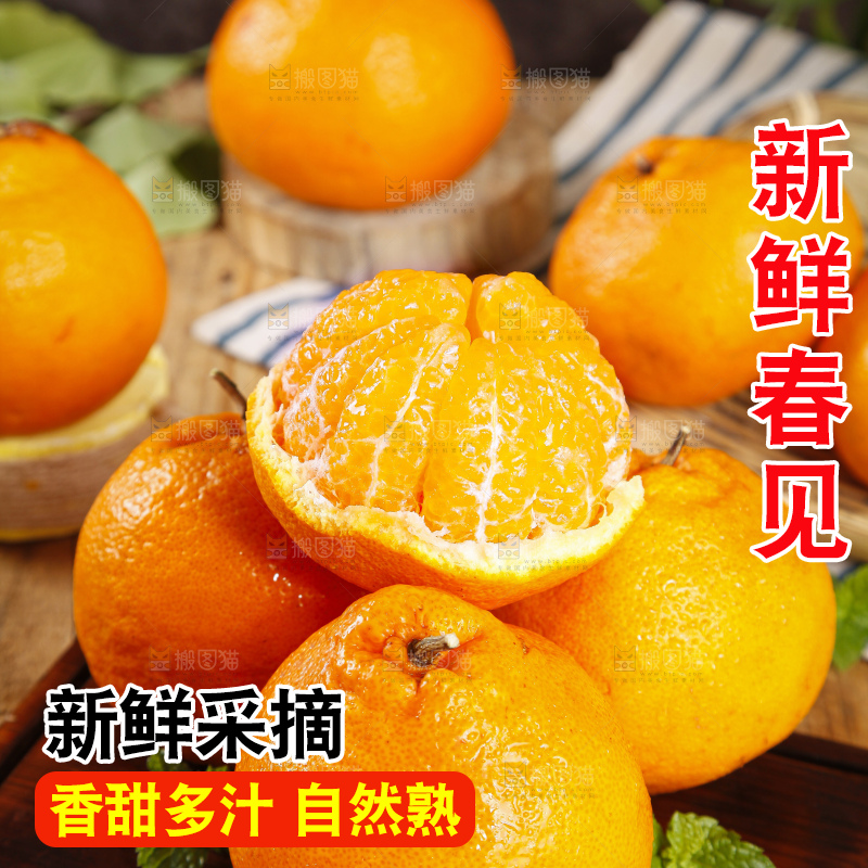 木板上放着春见耙耙柑
