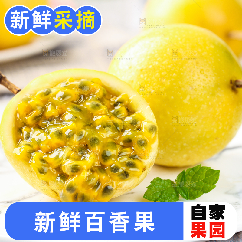 浅底上的黄金百香果