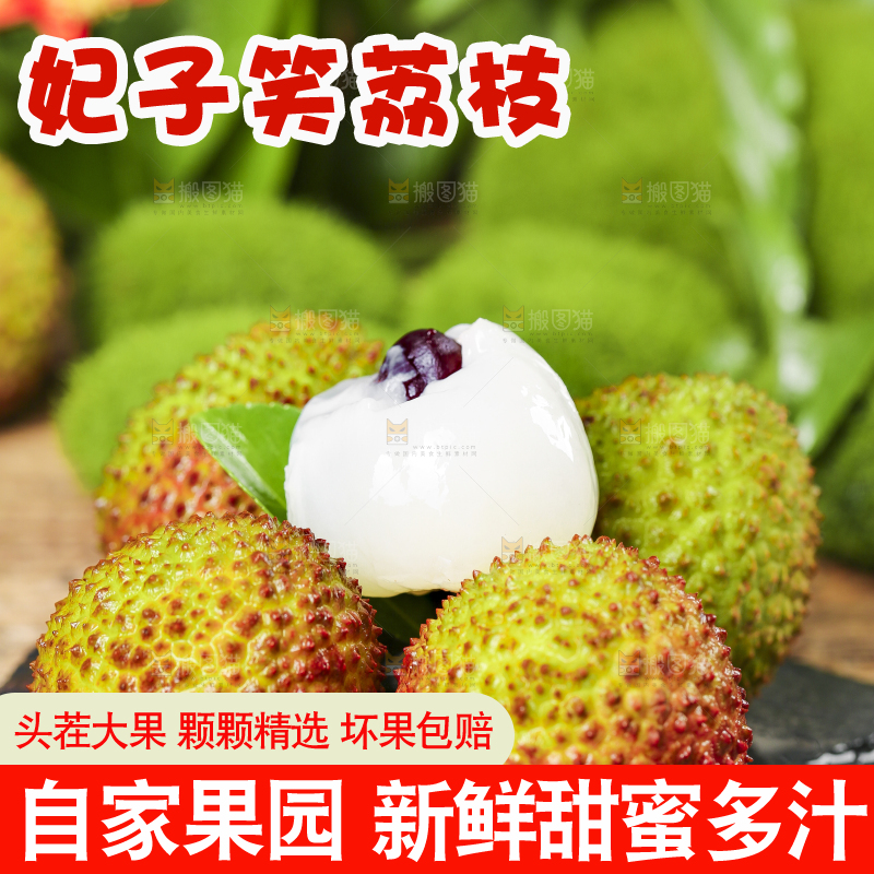 深底上放着妃子笑荔枝