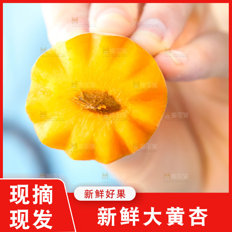 手里拿着杏子