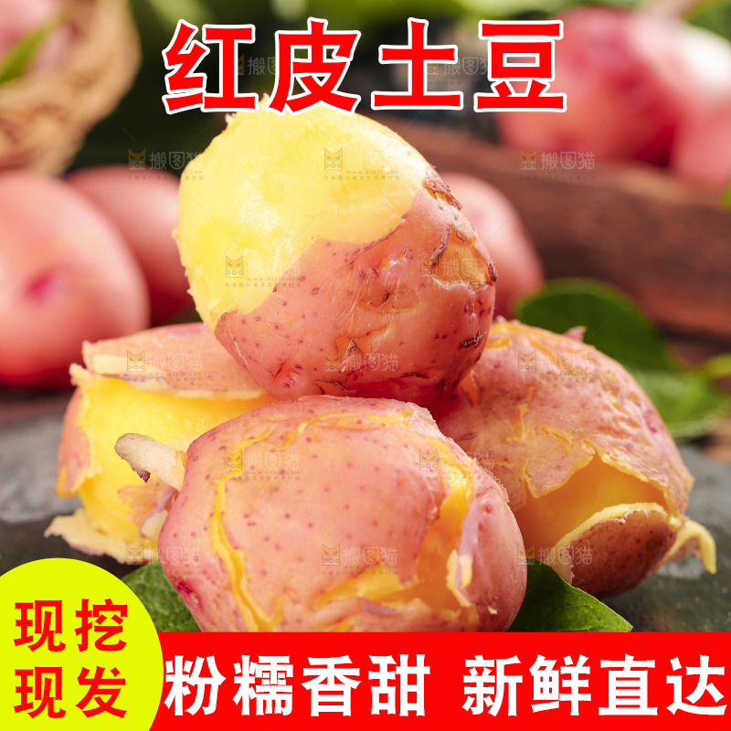 黑底上放着土豆