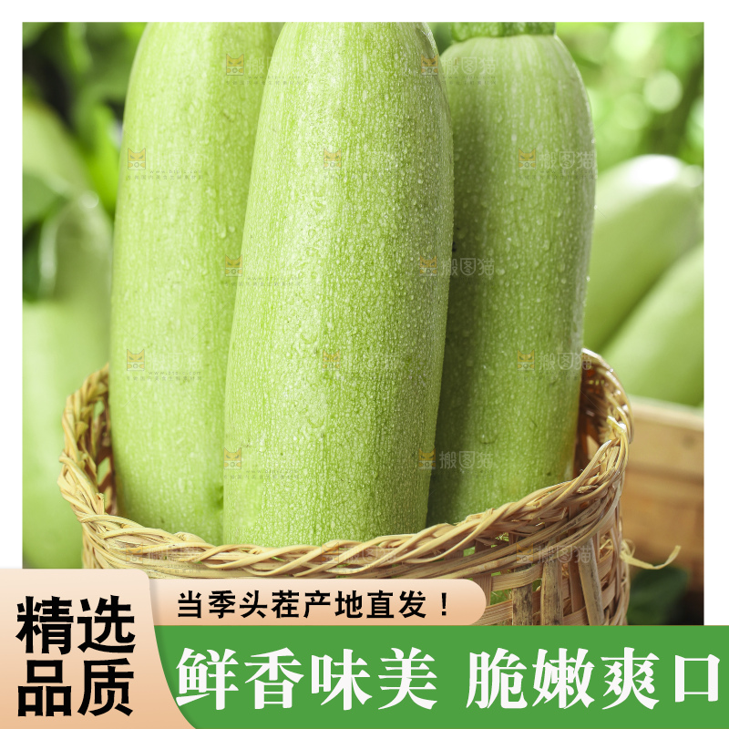 篮子里装着西葫芦