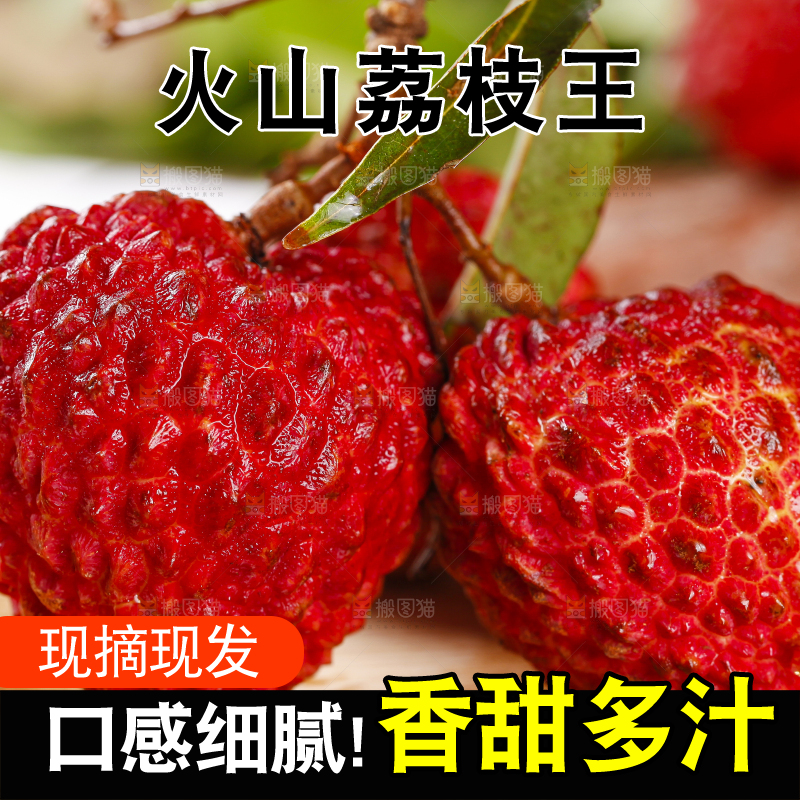木底上摆放着海口火山荔枝王