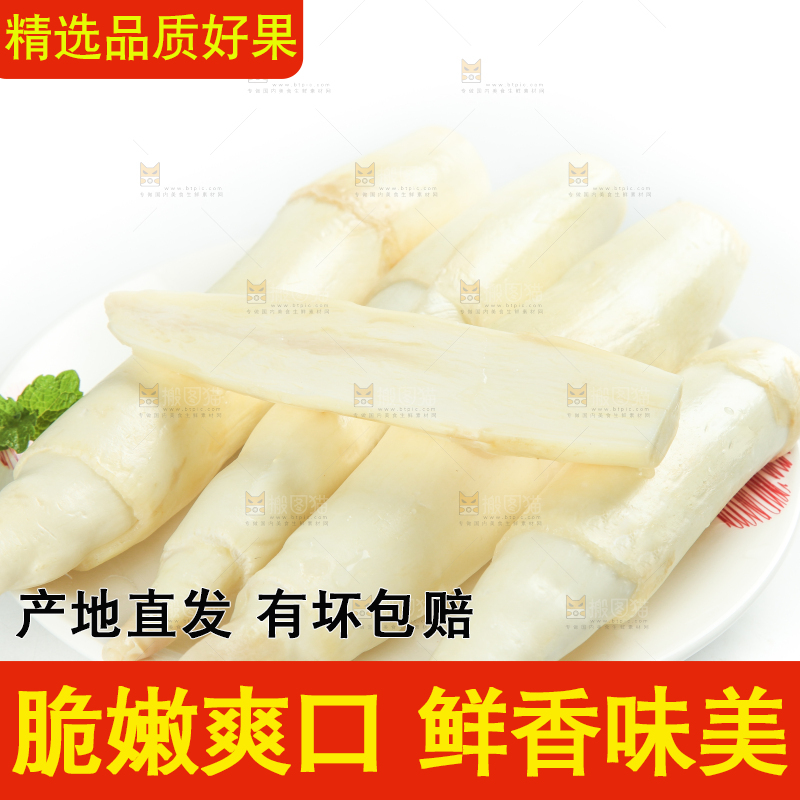 白底上摆放着茭笋