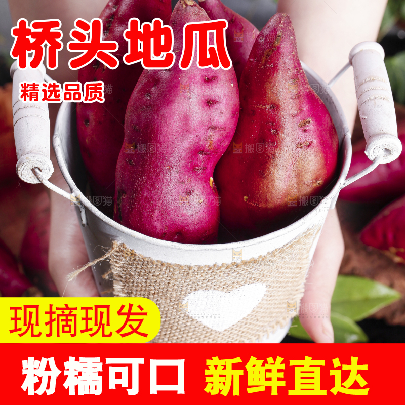 手里拿着红薯
