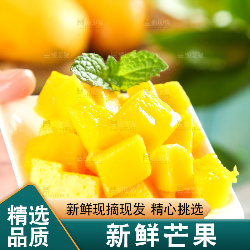 手里端着海南小台农芒果