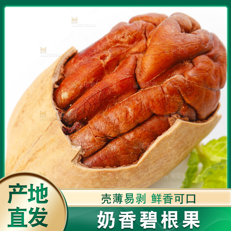 白底上放着长寿果
