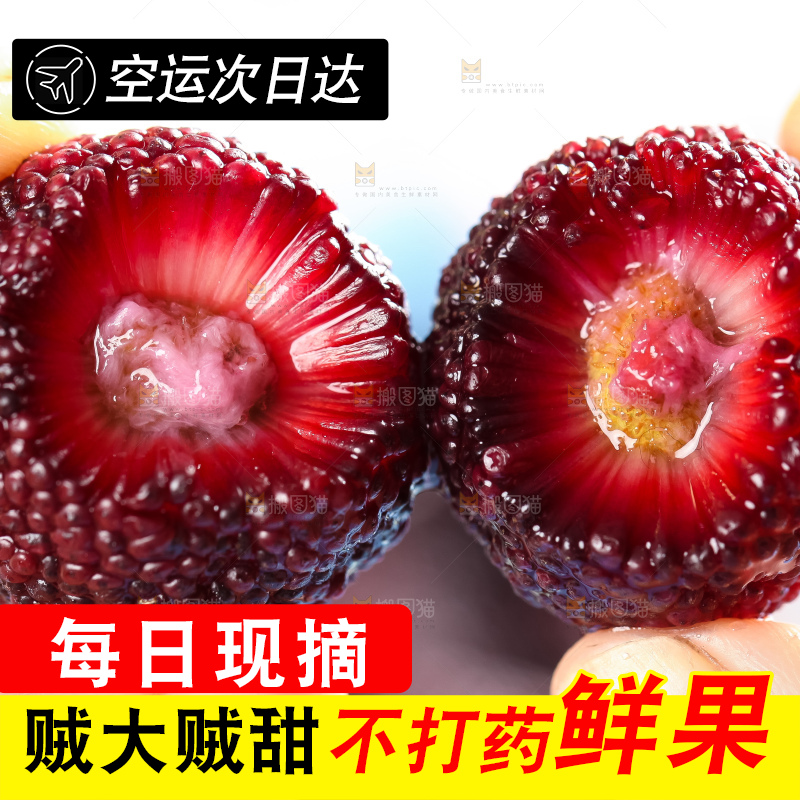 手里拿着杨梅
