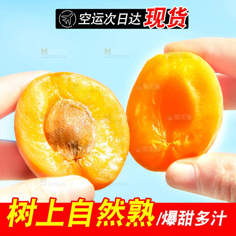 手里拿着杏子