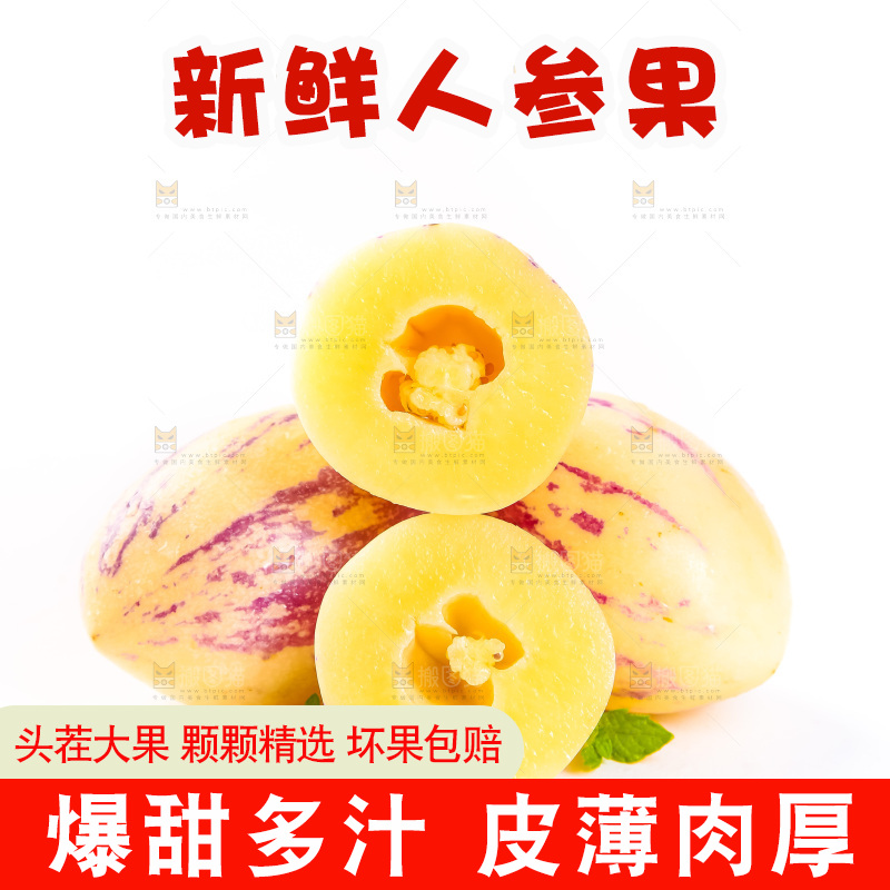 白底上摆放着香瓜茄