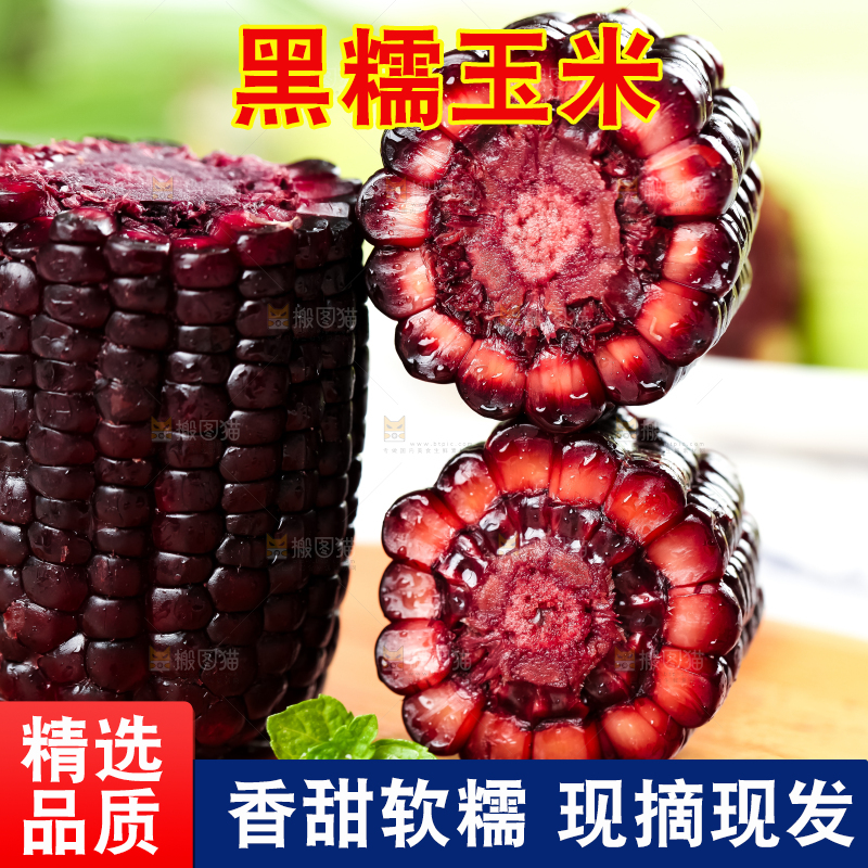 木底上放着紫玉米