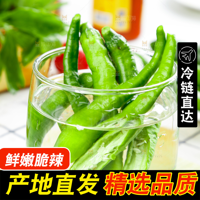 杯子里装着青杭椒