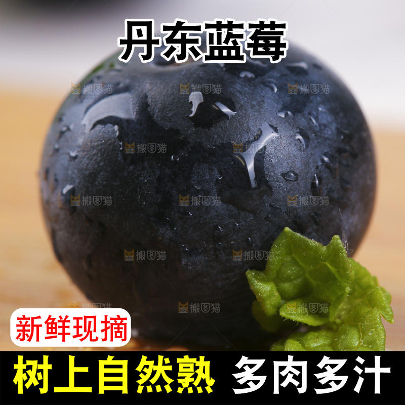 木底上摆放着进口蓝莓