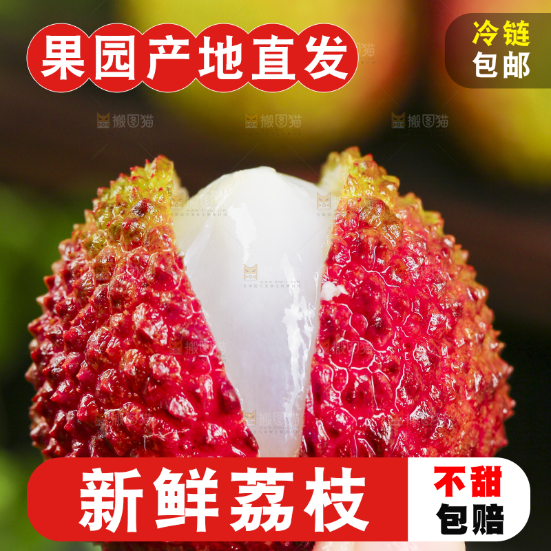 手里拿着妃子笑荔枝