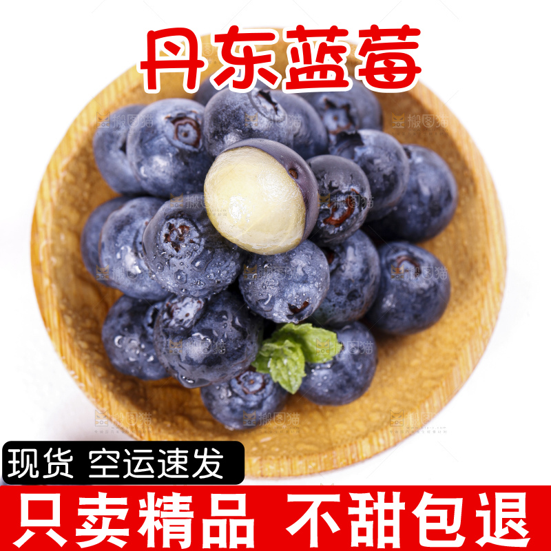 碟子里装着蓝莓果