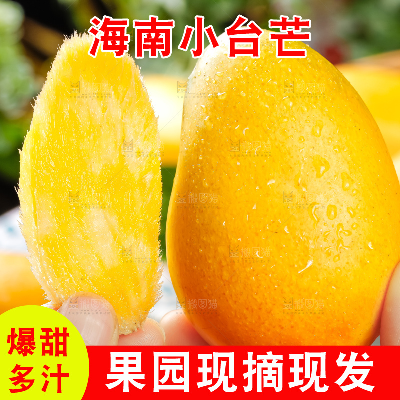 手里拿着芒果