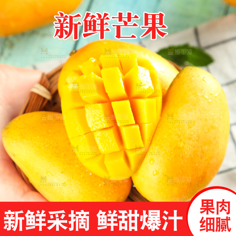 手里端着海南台农芒果