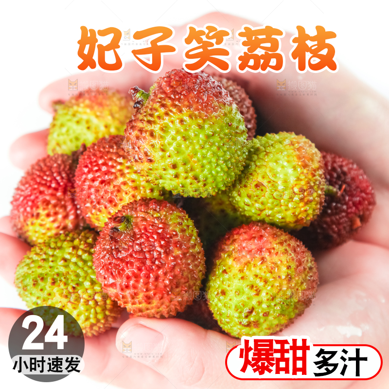 手里拿着妃子笑荔枝