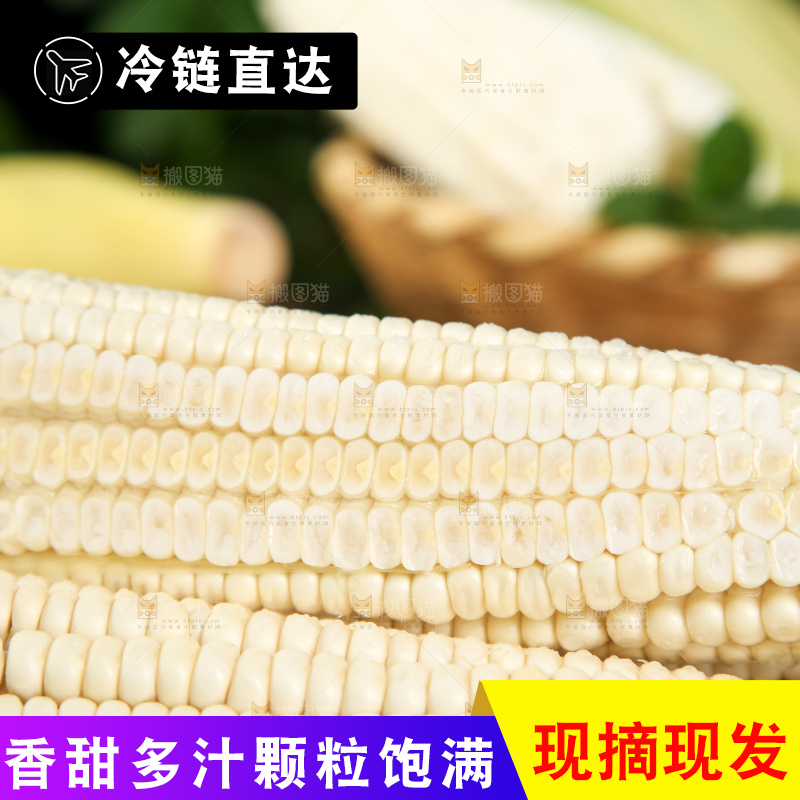 深底上放着漳州牛奶玉米