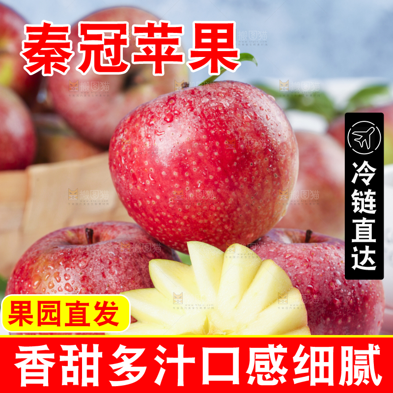 浅底上摆放着秦冠苹果