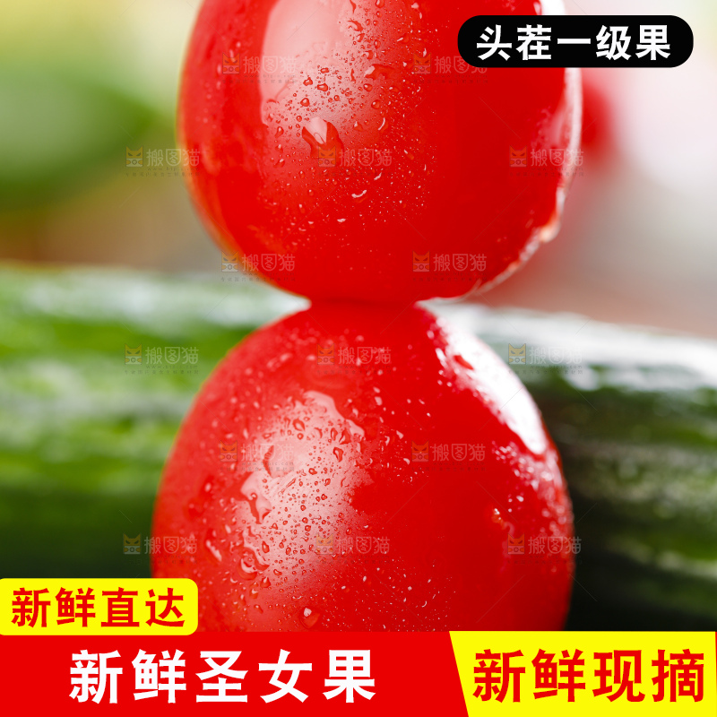 浅底上放着小番茄