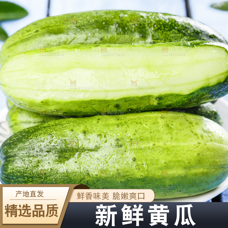 碟子里放着新鲜黄瓜