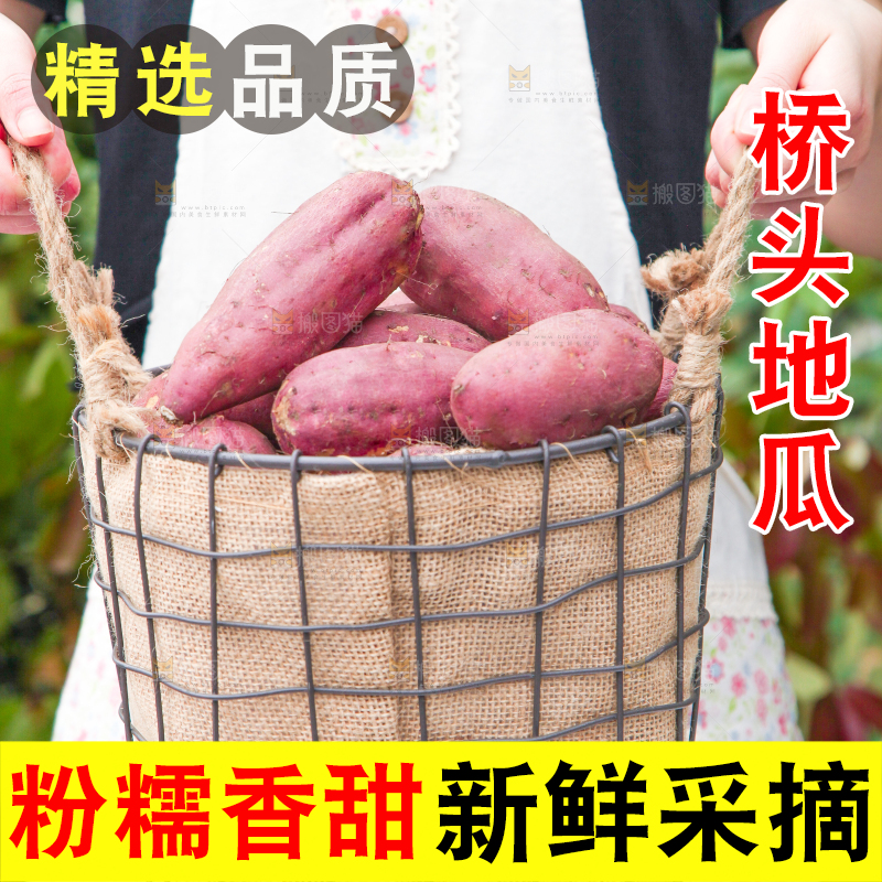 篮子里装着红薯