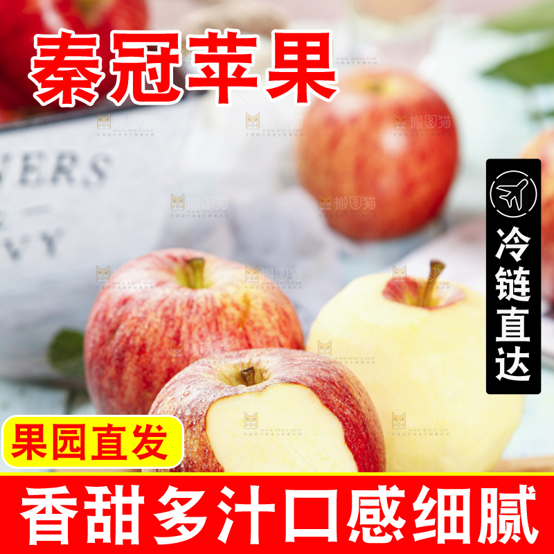木底上摆放着山西秦冠苹果