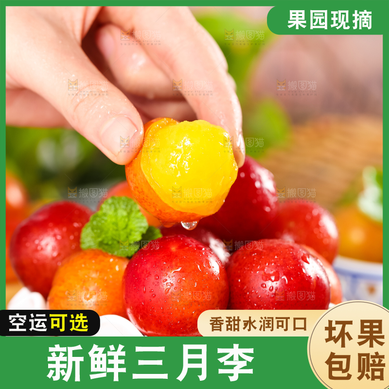 手里拿着脆李子