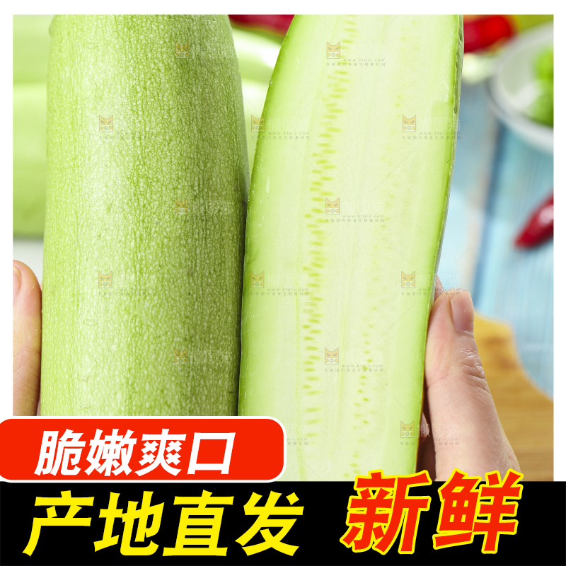 手里拿着嫩茭瓜