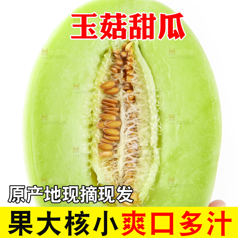 手里拿着玉菇甜瓜