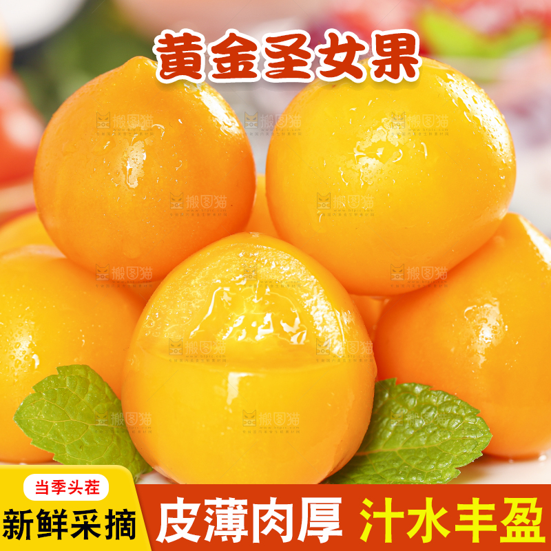 白底上摆放着小番茄
